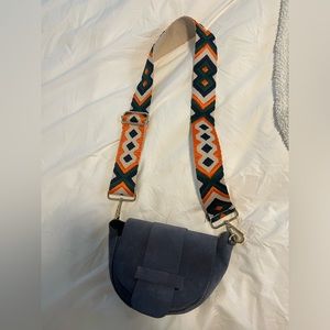 Blue crossbody purse